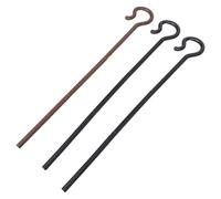 Garneck Bastón de Pastor de Plástico para Cosplay y Disfraces Masculinos Pack de 3 Piezas 2 Negros 1 Marrón Accesorio Ligero para Fiestas y Bailes Adecuado para Eventos Festivos y