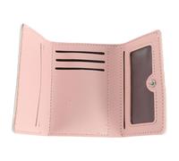 Garneck Billetera Negra Pequeña de PU para Mujer con Lazo, Triple Pliegue, 5 Ranuras para Tarjetas, 1 Ventana para Identificación y 1 Compartimento para Billetes, Monedero Portátil