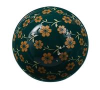 Garneck Bol de Arroz Japonés de Cerámica Verde, Gran Diámetro Resistente | Decorativo, Apto para Mesa y Buffet, Uso Versátil Ensalada, Sopa o Fideos