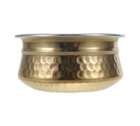 Garneck Bol para Cena Tradicional con Diseño Martillado Cuenco para Curry Arroz y Postres Olla Versátil para Cocina Estufa Inducción Servir Verduras y Frutas Estilo Auténtico