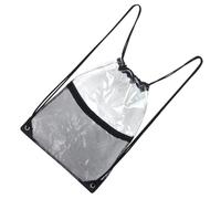 Garneck Bolsa de Aseo Viaje de Pvc Negro Gran Capacidad, Fácil de Llevar y Guardar, Adecuado para Playa y Piscina Cierre de Cordón