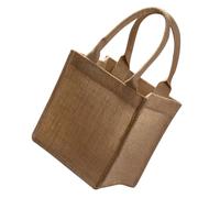 Garneck Bolsa de Yute Pequeña Reutilizable para Compras con Asas de Ecológica Bolsa de Arpillera y Resistente para Uso Diario y Manualidades