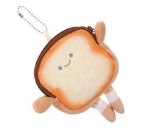 Garneck Bolsa Pequeña para Monedas con Forma de Pan Tostado, Material No Tejido sin Pelusa, Diseño Compacto Cadena Colgante para Estudiantes y Jóvenes