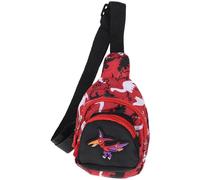 Garneck Bolso Bandolera de Pecho Dinosaurio Rojo de Nylon | Estilo Infantil de Dibujo Animado, para Compras y Fiestas, Guarda Llaves y Snacks, Acabado Cuidado