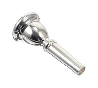Garneck Boquilla para Bombardino de Latón Baño de Plata, Recambio Duradero para Eufonio Profesional, Accesorio Musical Pequeño para Bandas y Principiantes