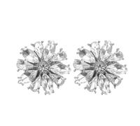 Garneck Botones Decorativos de Gemas de Imitación Forma de Girasol 2 Piezas Cubrebotones para Camisa Accesorios para Esmóquines y Eventos Formales Color Blanco K para Hombre y Mujer