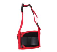 Garneck Bozal para Perros Pequeño y Mediano de Nylon Rojo, Diseño Anti-mordeduras Ligero y Ajustable para Entrenamiento y Protección Diaria