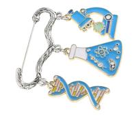 Garneck Broche Científico Esmaltado de Microscopio y Doble Hélice de Adn, Pin de Laboratorio Pequeño, Accesorio Único para Mochila, Recuerdos de Fiesta y Pines de Ciencias Biológicas