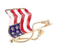 Garneck Broche con Bandera de Estados Unidos con Cristales de Imitación, Pin de Solapa Patriótico para Hombres y Mujeres, Insignia Ligera y Ergonómica para Veteranos, Decoración