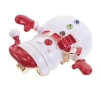 Garneck Broche de Muñeco de Nieve Navideño Esmaltado, Aleación Resistente, Pin para Ropa de Mujer, Accesorios para Bolsos y Sombreros, Pines de Solapa Navideños, Recuerdos de Fiesta
