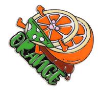 Garneck Broche de Solapa Naranja de Aleación para Mujer Pin Esmaltado de Fruta Divertido y Ligero Accesorio Adecuado para Mochilas Chaquetas y Ropa de Estudiantes