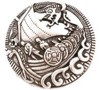 Garneck Broche en Forma de Barco Vintage de Plata en Navidad o San Valentín Vikingo de Aleación de Zinc Accesorio Decorativo para Chal o Vestido, Adecuado para Mujeres