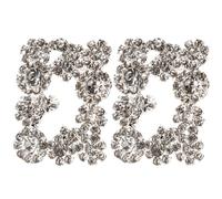 Garneck Broches para Zapatos Clips Decorativos Elegantes en Metal Plata Gemas de Imitación Adornos para Zapatos de Boda para Fiesta y Cena para Mujeres