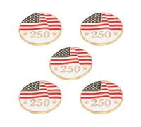Garneck Broches Patrióticos de Estados Unidos 5 Piezas Bandera Americana Broche Metálico Decorativo para Ropa Mochila y Sombrero Accesorios para Día Independencia y Celebraciones