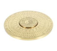 Garneck Brújula de Cobre Taoísta Portátil Pequeña, Brújula Retro Doble Cara Símbolos Tradicionales del I Ching, Adecuada para Senderismo, Camping y Adorno Vintage en Exteriores