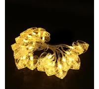 Garneck Cadena de Luces LED con Clips Forma de Corazón sin Batería Luz Cálida para Decoración de Habitaciones para Colgar Fotos Fiestas Hogares y Galerías Metros Lámparas