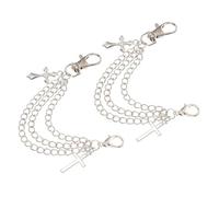 Garneck Cadena de Zapatos con Colgante Estrella Estilo Industria Pesada Adorno Multicapa para Zapatillas y Botines Accesorio de Moda Unisex para Decoración Casual