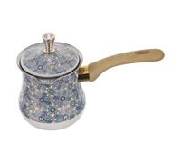 Garneck Cafetera Turca de Acero Inoxidable 720 Ml Cezve para Café y Leche Tetera Pequeña Retro Compatible con Inducción Gas y Eléctrica Adecuado para Preparar Espresso y Chai