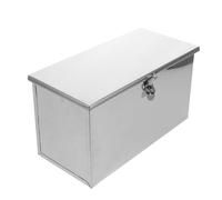 Garneck Caja Cerradura para Cuchillos de Cocina, Estuche Portátil de Acero Inoxidable 3 Ranuras y Tapa, Organizador Seguro para Uso Profesional en Restaurantes y Transporte