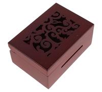 Garneck Caja de Música de Madera Tallada Clásica Manivela, 15 Notas, Estuche Repuesto para Mecanismo DIY, Protector de Bobinador para Reparación y Creación de Melodías Personalizadas, Uso