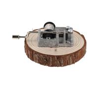 Garneck Caja de Música de Madera Vintage Manivela, Diseño de Tronco Anillos de Año, Melodía “el Castillo Las Nubes”, Decoración para Cumpleaños, Navidad y Obsequio de San Valentín,