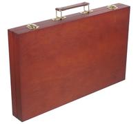 Garneck Caja de Pintura Multifuncional de Madera de Nogal, Maletín Ligero para Acuarelas y Óleos, Estuche Portátil para Herramientas y Almacenamiento en Clases y Arte Doméstico
