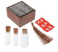 Garneck Caja de Recuerdos para Dientes de Leche de Niña de Frascos de Azul para Guardar Dientes y Cabello Fetal Contenedor Seguro con Pegatinas Decorativas Aleatorias