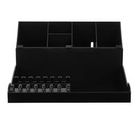 Garneck Caja Organizadora para Herramientas de Corte de Pelo, Soporte y Bandeja Plásticos Resistentes, Color Negro, 1 Juego para Peluquería y Barbería, Portaherramientas Profesionales