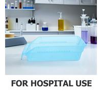 Garneck Caja Organizadora para Medicamentos 3 Piezas Apilable Compacta de Plástico Azul Tamaño 30 X 135 CM Bandeja Portátil Adecuado para Farmacia Uso Doméstico y Viajes