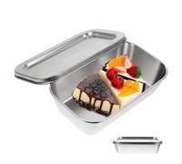 Garneck Caja para Almacenamiento con Tapa de Acero Inoxidable 304 para Conservación y Refrigeración en Cocina Doméstica