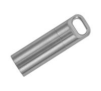 Garneck Caja Pastillero Pequeño de Acero Inoxidable con Llavero Organizador Portátil para y Suplementos Mini Recipiente Resistente para Viaje y Bolsillo