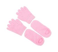 Garneck Calcetines Hidratantes de Spa y Guantes de Hilo Rosa para Manos y Pies Secos Nutrición y Suavidad, 2 Pares para Hombres y Mujeres en Cuidado Personal