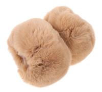 Garneck Calentadores de Brazos de Piel Sintética Peludos para Mujer, Color Caqui, Talla Única, Par de Muñequeras de Invierno Elásticas para Abrigo y Suéter, Accesorios Térmicos de Moda