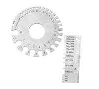 Garneck Calibrador de Soldadura de Alambre de Acero Inoxidable Medidor de Espesor de Metal Juego 2 Piezas Medidor Redondo Herramienta de Inspección para Soldadura y Medición Profesional