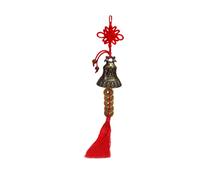 Garneck Campana de Feng Shui China con Suerte Monedas de La Fortuna Chino Borla Colgante de Coche Adorno Colgante para El Festival Chino de Primavera Casa Coche Árbol Rojo