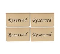Garneck Carteles de Mesa Reservada de Acero Inoxidable Dorado Señal V Tipo Horizontal para Bodas y Fiestas Pack de 4 Piezas Adecuado para Restaurantes y Eventos Formales