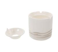 Garneck Cenicero De Cerámica con Tapa Cenicero para Resistente Al Viento para Patio y Jardín para Interiores y Oficina