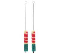 Garneck Cepillo de Limpieza para Instrumentos Piccolo, Set 2 Piezas, Cerdas Tricolor, Flexible y Lavable, Herramienta Portátil para Cuidado y Mantenimiento de Flautas y Flautines