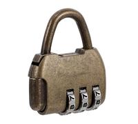 Garneck Cerradura de Combinación para Taquilla Vintage de Aleación de Zinc, Pequeña Cerradura Código de 3 Dígitos para Equipaje, Candado de Caja Artesanal Resistente y Versátil