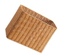 Garneck Cesta De Almacenamiento Alta De Imitación Ratan Capacidad Organizador De Escritorio Para Frutas y Verduras Diseño Natural y Estilo Rústico Para Decoración De Cocina y