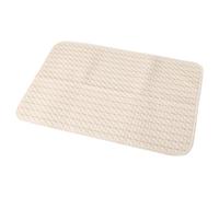 Garneck Colchoneta para Niña Absorbente y Transpirable Cambiador de Orina para Cuna Algodón Beige con Borde