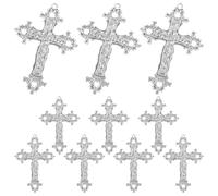 Garneck Colgantes de Cruz Largos de Aleación Vintage 10 Piezas para Hacer Joyas Diy, Accesorios Metálicos para Collares y Cadenas de Suéter, Dijes de Moda para Manualidades y Pulseras