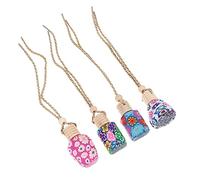 Garneck Colgantes de Perfume para Coche 8 Piezas Set Multicolor Práctico Decoración Interior Automóvil Ambientador Aromaterapia Viaje Uso Personal Color Aleatorio Varios estilos