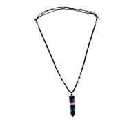 Garneck Collar De Cristal De Fluorita Natural Collar Clásico De Cristal Para Mujeres Cadena De Suéter Ajustable Vida Diaria y Fiestas