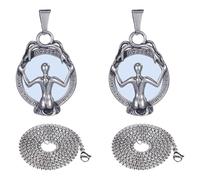 Garneck Collar de Mujer Espejo Hip Hop Inoxidable 2 Pcs Joyería Elegante para Banquetes y Colgante y