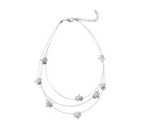 Garneck Collar de Plata para Mujer Diseño Compacto y Ligero, Gargantilla de Aleación Colgante en Forma de Estrella, Adecuado Día Madre
