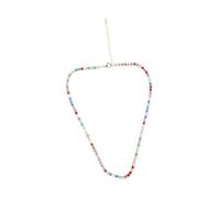 Garneck Collar de Tenis Piedras de Circonita 3mm, Cadena Hip Hop Dorada, para Mujer, Talla Única, Elegante para Fiestas y Vacaciones de Verano, Estilo Clásico y Llamativo