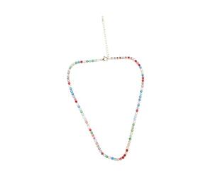 Garneck Collar de Tenis Piedras de Circonita 3mm, Cadena Hip Hop Dorada, para Mujer, Talla Única, Elegante para Fiestas y Vacaciones de Verano, Estilo Clásico y Llamativo