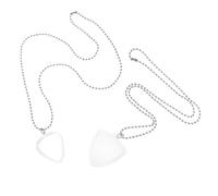 Garneck Collar Funda de Púa de Guitarra Transparente, 2piezas Almacenamiento Portátil y Diseño Metálico para Práctica y Sesiones Musicales