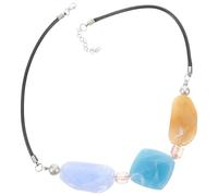 Garneck Collar Largo para Mujer de Resina Multicolor, Colgante Geométrico Creativo, Accesorio para Suéter, Joyería Femenina para Ocasiones Obsequios, Obsequio Adecuado